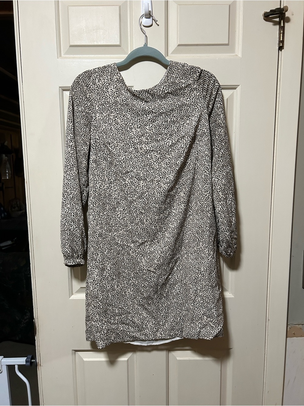 H&M Black and White Speckled Midi Dress